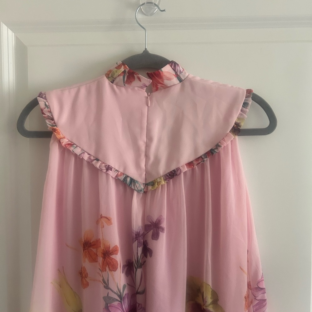 Floral Pink Kids Casual Dress - Picture 7 of 13
